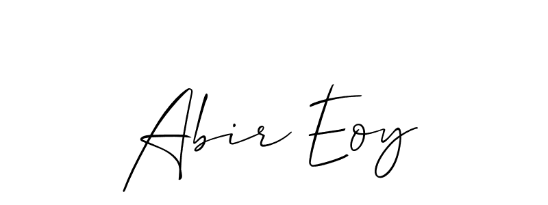 The best way (Allison_Script) to make a short signature is to pick only two or three words in your name. The name Abir Eoy include a total of six letters. For converting this name. Abir Eoy signature style 2 images and pictures png