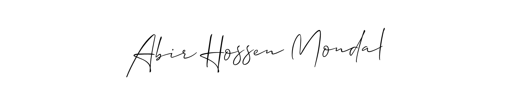 Also we have Abir Hossen Mondal name is the best signature style. Create professional handwritten signature collection using Allison_Script autograph style. Abir Hossen Mondal signature style 2 images and pictures png
