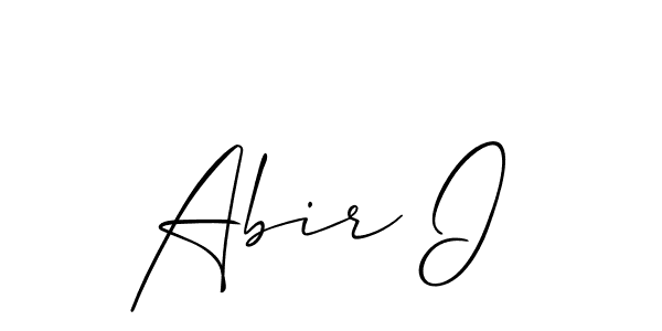 It looks lik you need a new signature style for name Abir I. Design unique handwritten (Allison_Script) signature with our free signature maker in just a few clicks. Abir I signature style 2 images and pictures png