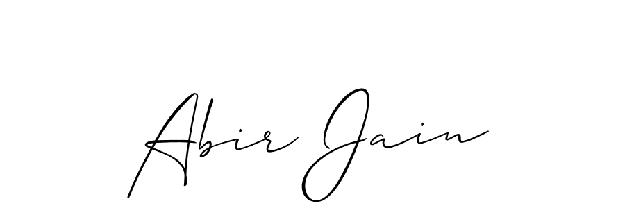 Abir Jain stylish signature style. Best Handwritten Sign (Allison_Script) for my name. Handwritten Signature Collection Ideas for my name Abir Jain. Abir Jain signature style 2 images and pictures png