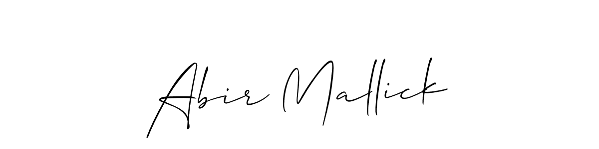 Use a signature maker to create a handwritten signature online. With this signature software, you can design (Allison_Script) your own signature for name Abir Mallick. Abir Mallick signature style 2 images and pictures png