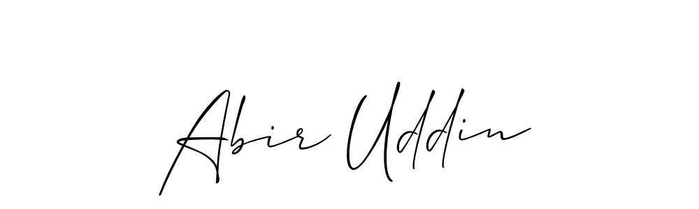 if you are searching for the best signature style for your name Abir Uddin. so please give up your signature search. here we have designed multiple signature styles  using Allison_Script. Abir Uddin signature style 2 images and pictures png