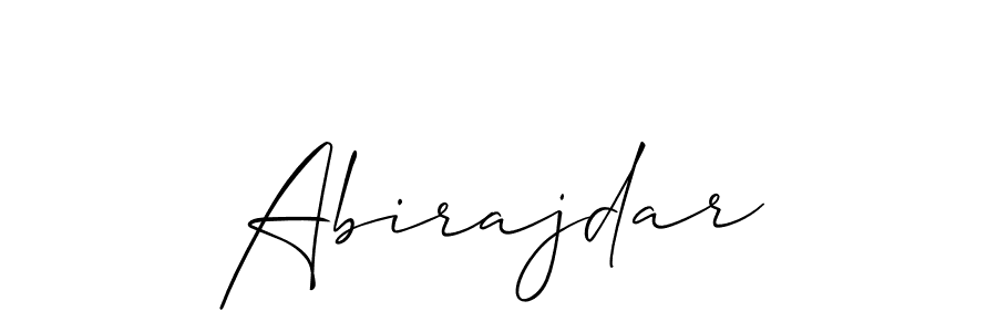 The best way (Allison_Script) to make a short signature is to pick only two or three words in your name. The name Abirajdar include a total of six letters. For converting this name. Abirajdar signature style 2 images and pictures png