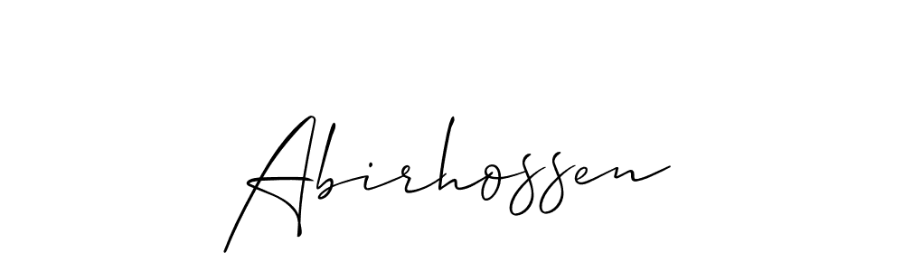 if you are searching for the best signature style for your name Abirhossen. so please give up your signature search. here we have designed multiple signature styles  using Allison_Script. Abirhossen signature style 2 images and pictures png