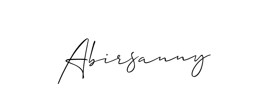 Allison_Script is a professional signature style that is perfect for those who want to add a touch of class to their signature. It is also a great choice for those who want to make their signature more unique. Get Abirsanny name to fancy signature for free. Abirsanny signature style 2 images and pictures png