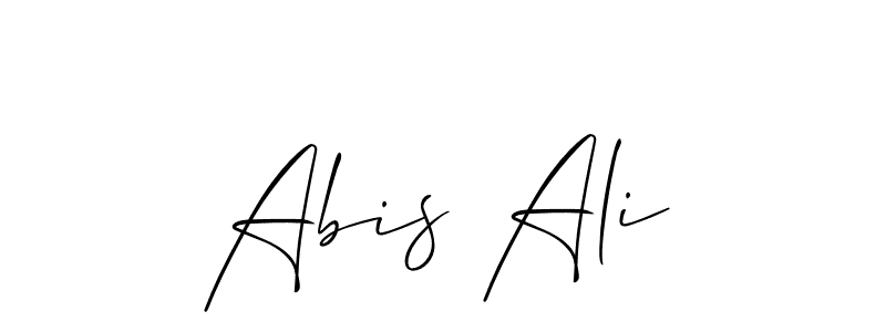 The best way (Allison_Script) to make a short signature is to pick only two or three words in your name. The name Abis Ali include a total of six letters. For converting this name. Abis Ali signature style 2 images and pictures png