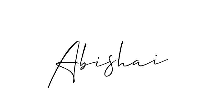 How to make Abishai signature? Allison_Script is a professional autograph style. Create handwritten signature for Abishai name. Abishai signature style 2 images and pictures png