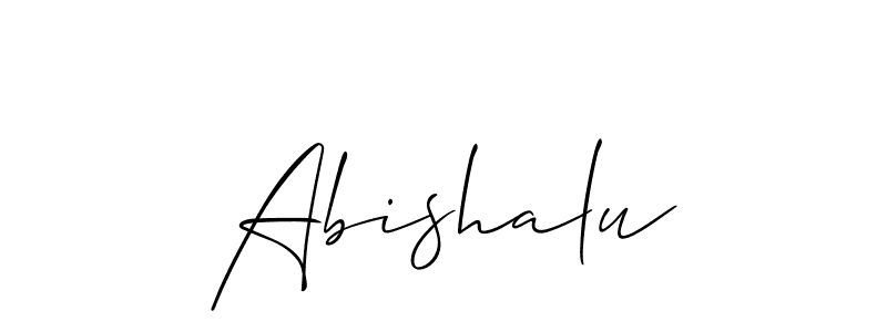 You should practise on your own different ways (Allison_Script) to write your name (Abishalu) in signature. don't let someone else do it for you. Abishalu signature style 2 images and pictures png