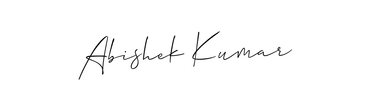 Use a signature maker to create a handwritten signature online. With this signature software, you can design (Allison_Script) your own signature for name Abishek Kumar. Abishek Kumar signature style 2 images and pictures png