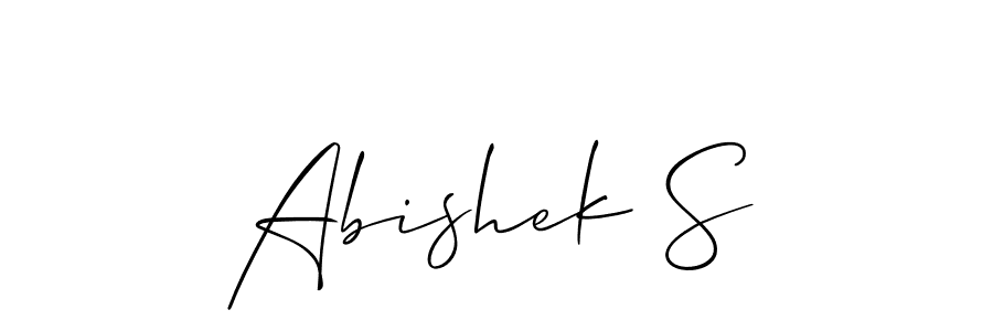 How to make Abishek S signature? Allison_Script is a professional autograph style. Create handwritten signature for Abishek S name. Abishek S signature style 2 images and pictures png