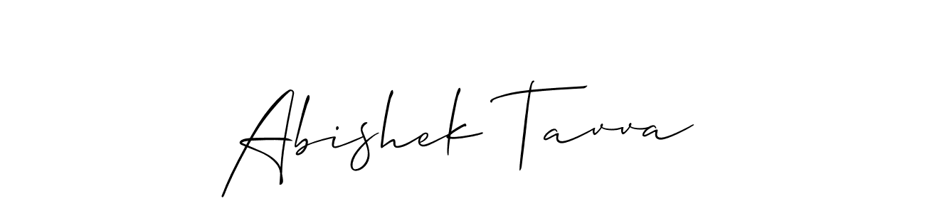 Use a signature maker to create a handwritten signature online. With this signature software, you can design (Allison_Script) your own signature for name Abishek Tavva. Abishek Tavva signature style 2 images and pictures png