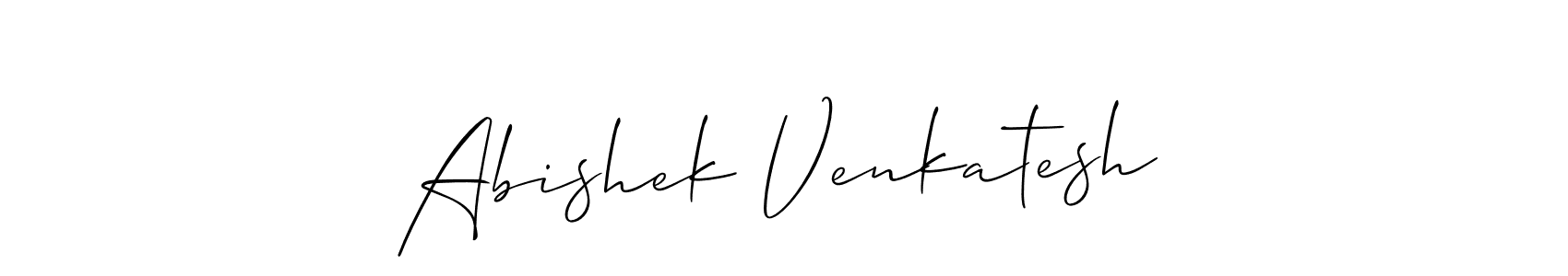 How to make Abishek Venkatesh name signature. Use Allison_Script style for creating short signs online. This is the latest handwritten sign. Abishek Venkatesh signature style 2 images and pictures png