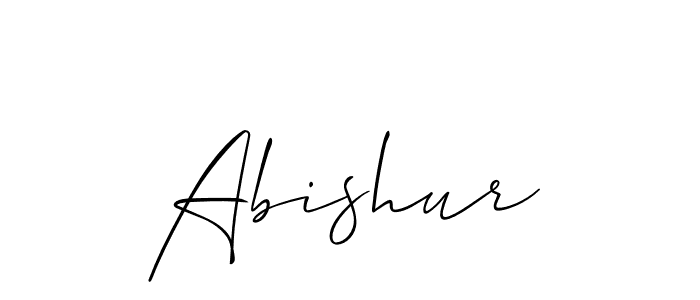 How to make Abishur signature? Allison_Script is a professional autograph style. Create handwritten signature for Abishur name. Abishur signature style 2 images and pictures png