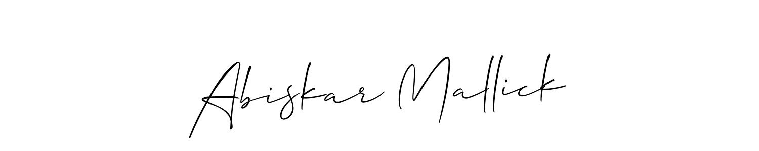 How to make Abiskar Mallick signature? Allison_Script is a professional autograph style. Create handwritten signature for Abiskar Mallick name. Abiskar Mallick signature style 2 images and pictures png