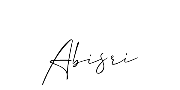 Use a signature maker to create a handwritten signature online. With this signature software, you can design (Allison_Script) your own signature for name Abisri. Abisri signature style 2 images and pictures png