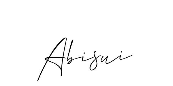 Create a beautiful signature design for name Abisui. With this signature (Allison_Script) fonts, you can make a handwritten signature for free. Abisui signature style 2 images and pictures png