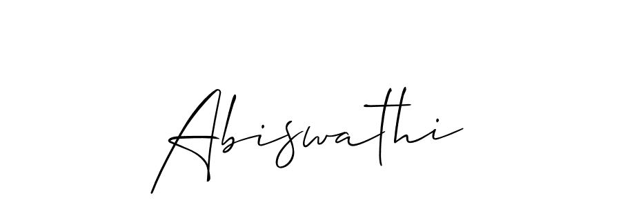 How to make Abiswathi name signature. Use Allison_Script style for creating short signs online. This is the latest handwritten sign. Abiswathi signature style 2 images and pictures png