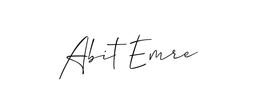 It looks lik you need a new signature style for name Abit Emre. Design unique handwritten (Allison_Script) signature with our free signature maker in just a few clicks. Abit Emre signature style 2 images and pictures png