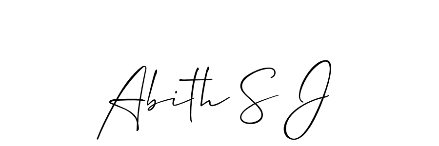 This is the best signature style for the Abith S J name. Also you like these signature font (Allison_Script). Mix name signature. Abith S J signature style 2 images and pictures png