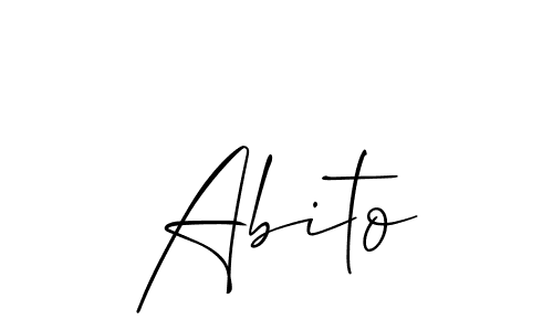 How to make Abito signature? Allison_Script is a professional autograph style. Create handwritten signature for Abito name. Abito signature style 2 images and pictures png