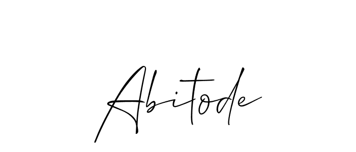 Design your own signature with our free online signature maker. With this signature software, you can create a handwritten (Allison_Script) signature for name Abitode. Abitode signature style 2 images and pictures png