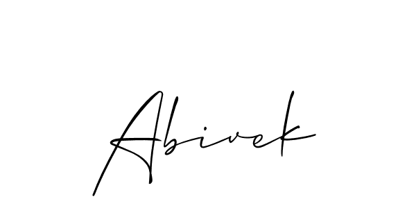 Best and Professional Signature Style for Abivek. Allison_Script Best Signature Style Collection. Abivek signature style 2 images and pictures png