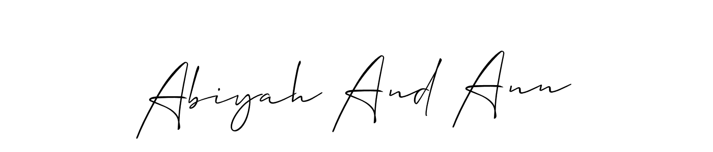 Make a beautiful signature design for name Abiyah And Ann. Use this online signature maker to create a handwritten signature for free. Abiyah And Ann signature style 2 images and pictures png