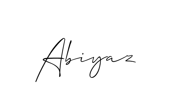 Also we have Abiyaz name is the best signature style. Create professional handwritten signature collection using Allison_Script autograph style. Abiyaz signature style 2 images and pictures png