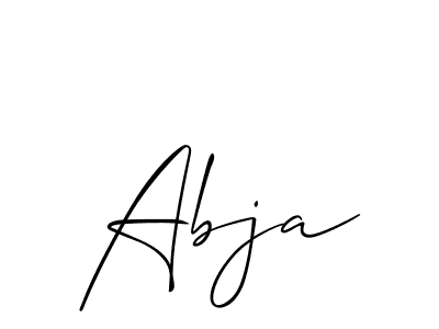 if you are searching for the best signature style for your name Abja. so please give up your signature search. here we have designed multiple signature styles  using Allison_Script. Abja signature style 2 images and pictures png