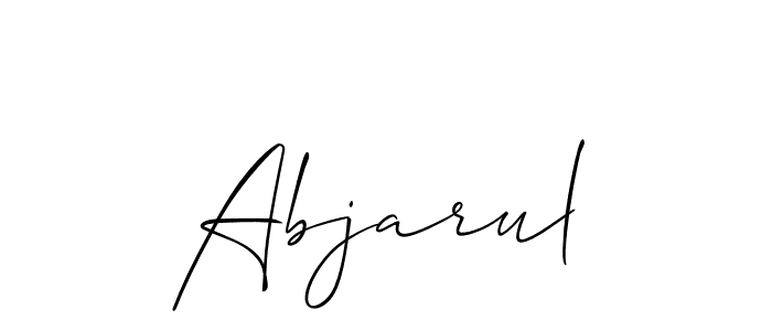 Create a beautiful signature design for name Abjarul. With this signature (Allison_Script) fonts, you can make a handwritten signature for free. Abjarul signature style 2 images and pictures png