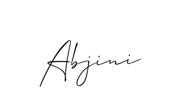 Create a beautiful signature design for name Abjini. With this signature (Allison_Script) fonts, you can make a handwritten signature for free. Abjini signature style 2 images and pictures png