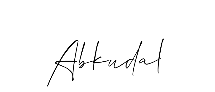 Also You can easily find your signature by using the search form. We will create Abkudal name handwritten signature images for you free of cost using Allison_Script sign style. Abkudal signature style 2 images and pictures png