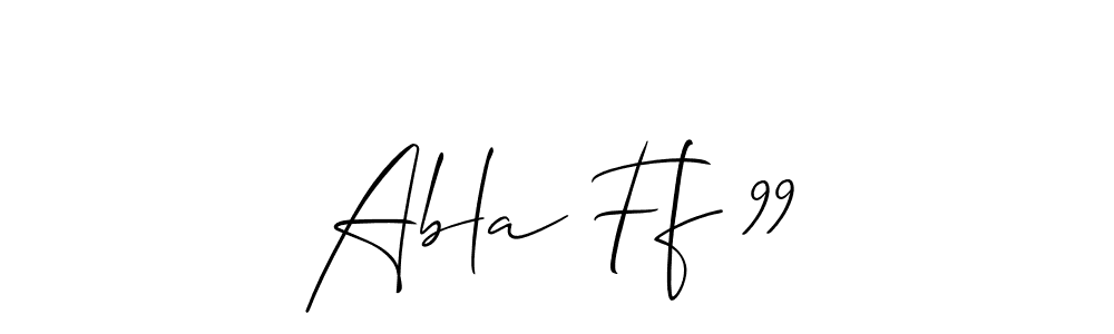 This is the best signature style for the Abla Ff 99 name. Also you like these signature font (Allison_Script). Mix name signature. Abla Ff 99 signature style 2 images and pictures png