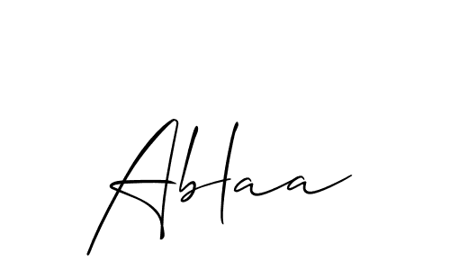 How to make Ablaa name signature. Use Allison_Script style for creating short signs online. This is the latest handwritten sign. Ablaa signature style 2 images and pictures png