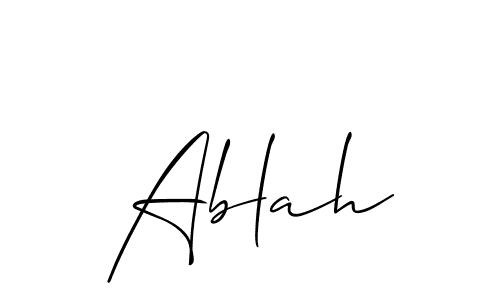 Best and Professional Signature Style for Ablah. Allison_Script Best Signature Style Collection. Ablah signature style 2 images and pictures png