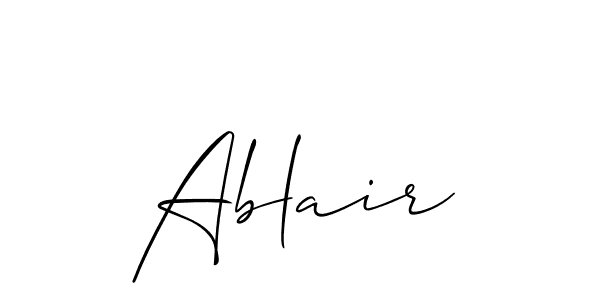 Make a beautiful signature design for name Ablair. With this signature (Allison_Script) style, you can create a handwritten signature for free. Ablair signature style 2 images and pictures png