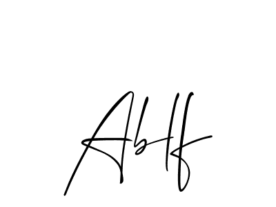 Create a beautiful signature design for name Ablf. With this signature (Allison_Script) fonts, you can make a handwritten signature for free. Ablf signature style 2 images and pictures png