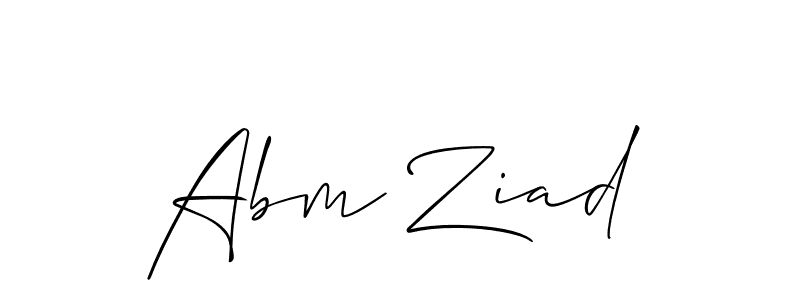 Create a beautiful signature design for name Abm Ziad. With this signature (Allison_Script) fonts, you can make a handwritten signature for free. Abm Ziad signature style 2 images and pictures png