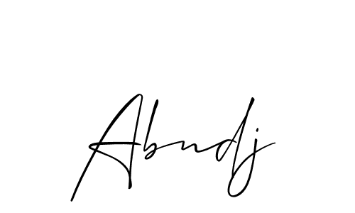 Create a beautiful signature design for name Abndj. With this signature (Allison_Script) fonts, you can make a handwritten signature for free. Abndj signature style 2 images and pictures png