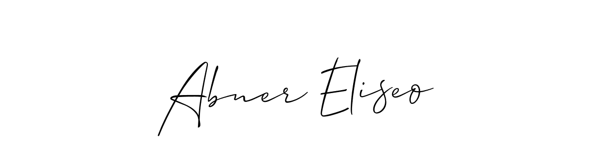 Make a short Abner Eliseo signature style. Manage your documents anywhere anytime using Allison_Script. Create and add eSignatures, submit forms, share and send files easily. Abner Eliseo signature style 2 images and pictures png