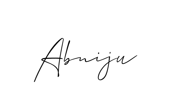 Make a short Abniju signature style. Manage your documents anywhere anytime using Allison_Script. Create and add eSignatures, submit forms, share and send files easily. Abniju signature style 2 images and pictures png