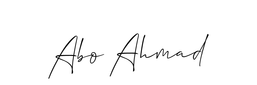 Also You can easily find your signature by using the search form. We will create Abo Ahmad name handwritten signature images for you free of cost using Allison_Script sign style. Abo Ahmad signature style 2 images and pictures png