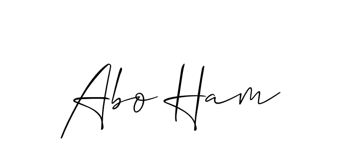 It looks lik you need a new signature style for name Abo Ham. Design unique handwritten (Allison_Script) signature with our free signature maker in just a few clicks. Abo Ham signature style 2 images and pictures png