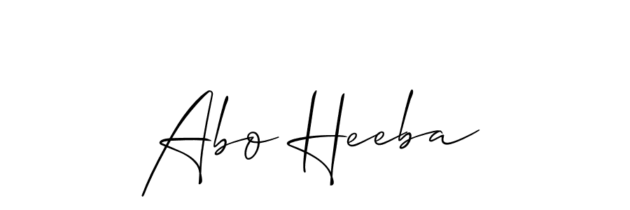 Best and Professional Signature Style for Abo Heeba. Allison_Script Best Signature Style Collection. Abo Heeba signature style 2 images and pictures png