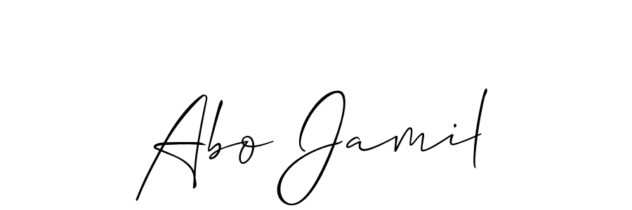 Similarly Allison_Script is the best handwritten signature design. Signature creator online .You can use it as an online autograph creator for name Abo Jamil. Abo Jamil signature style 2 images and pictures png