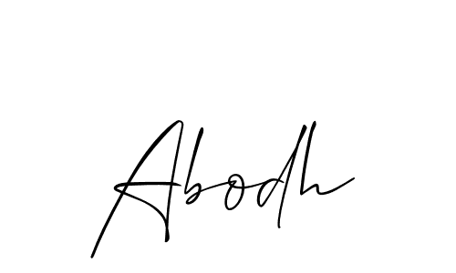 Allison_Script is a professional signature style that is perfect for those who want to add a touch of class to their signature. It is also a great choice for those who want to make their signature more unique. Get Abodh name to fancy signature for free. Abodh signature style 2 images and pictures png