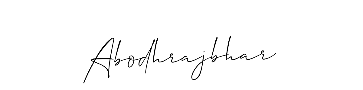 Design your own signature with our free online signature maker. With this signature software, you can create a handwritten (Allison_Script) signature for name Abodhrajbhar. Abodhrajbhar signature style 2 images and pictures png