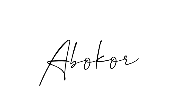 Also You can easily find your signature by using the search form. We will create Abokor name handwritten signature images for you free of cost using Allison_Script sign style. Abokor signature style 2 images and pictures png