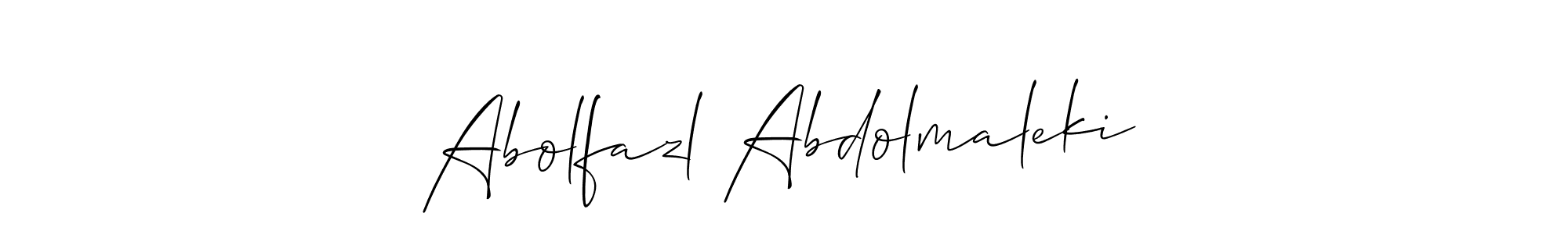 How to Draw Abolfazl Abdolmaleki signature style? Allison_Script is a latest design signature styles for name Abolfazl Abdolmaleki. Abolfazl Abdolmaleki signature style 2 images and pictures png