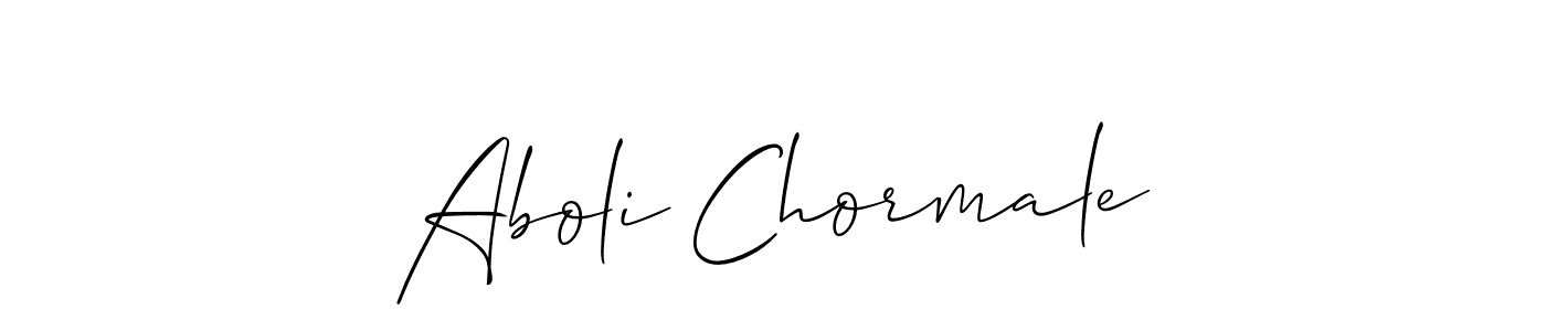 How to make Aboli Chormale signature? Allison_Script is a professional autograph style. Create handwritten signature for Aboli Chormale name. Aboli Chormale signature style 2 images and pictures png